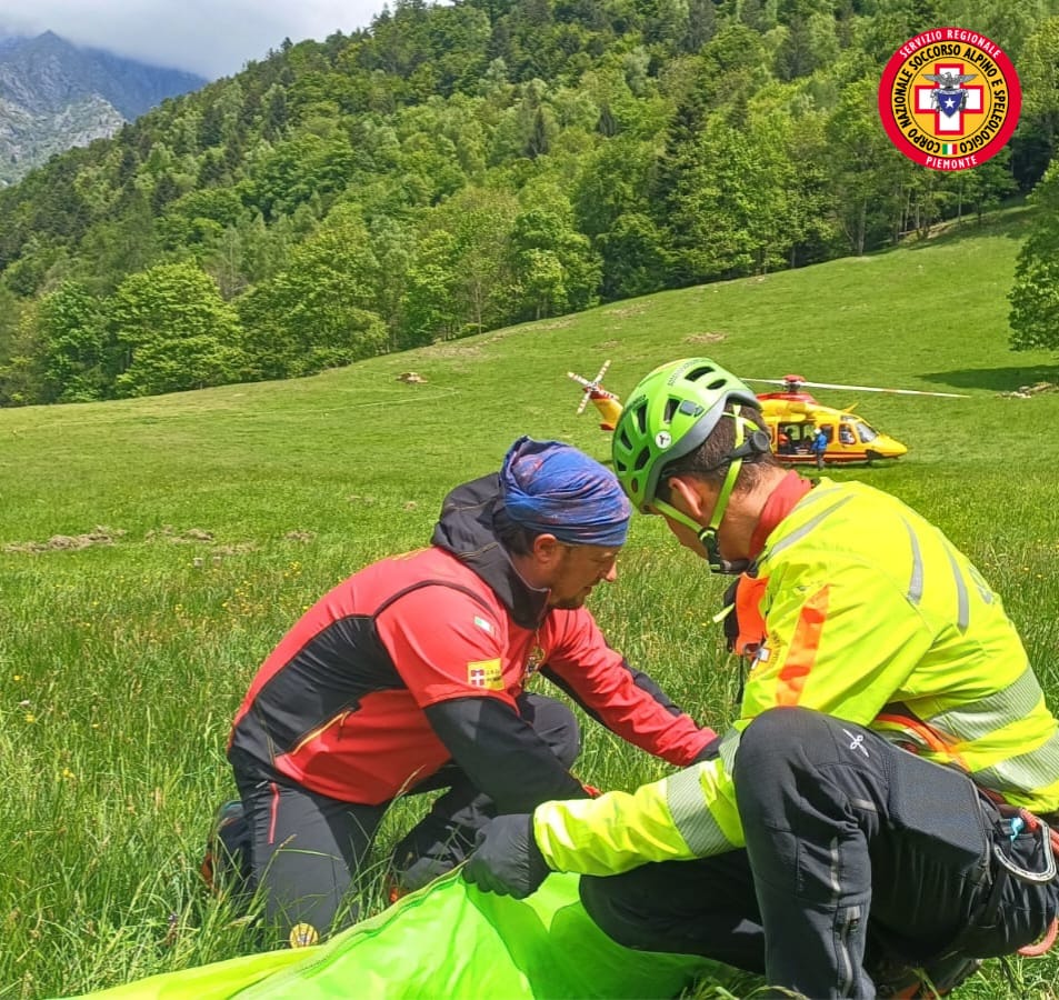 Dal nord ovest: Incidente in volo a Ronco Canavese, ferita parapendista francese