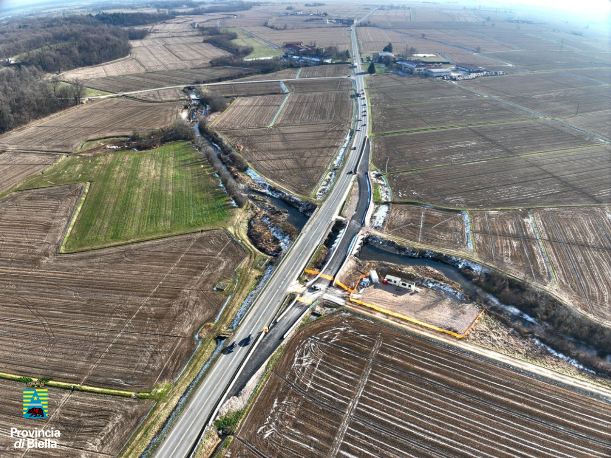 Strada Trossi, a Villanova Biellese un nuovo ponte sul torrente Ottina
