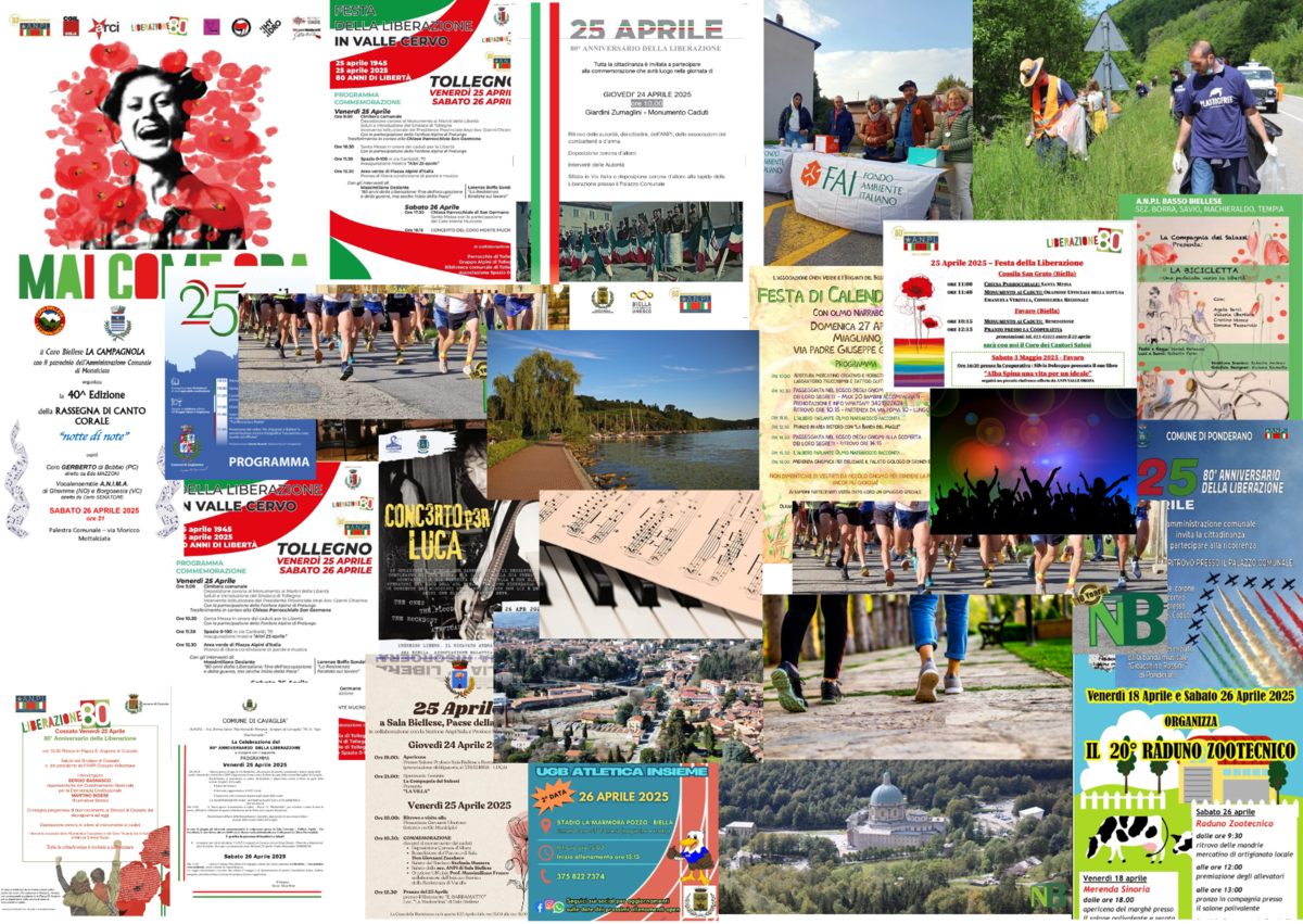 Tante cose da fare a Biella il we del 25, 26 e 27 aprile