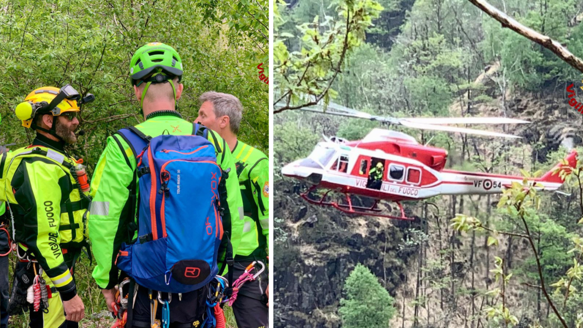 Valdilana, recuperato l'uomo caduto nel torrente: l'operazione dei Vigili del Fuoco FOTO