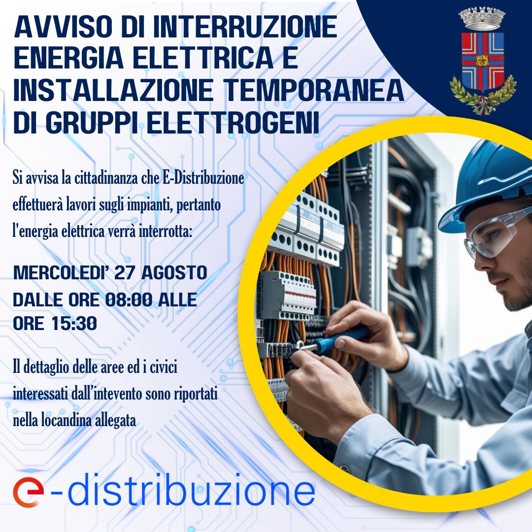 Valdilana, il 27 agosto interruzione di energia elettrica: previsti gruppi elettrogeni temporanei