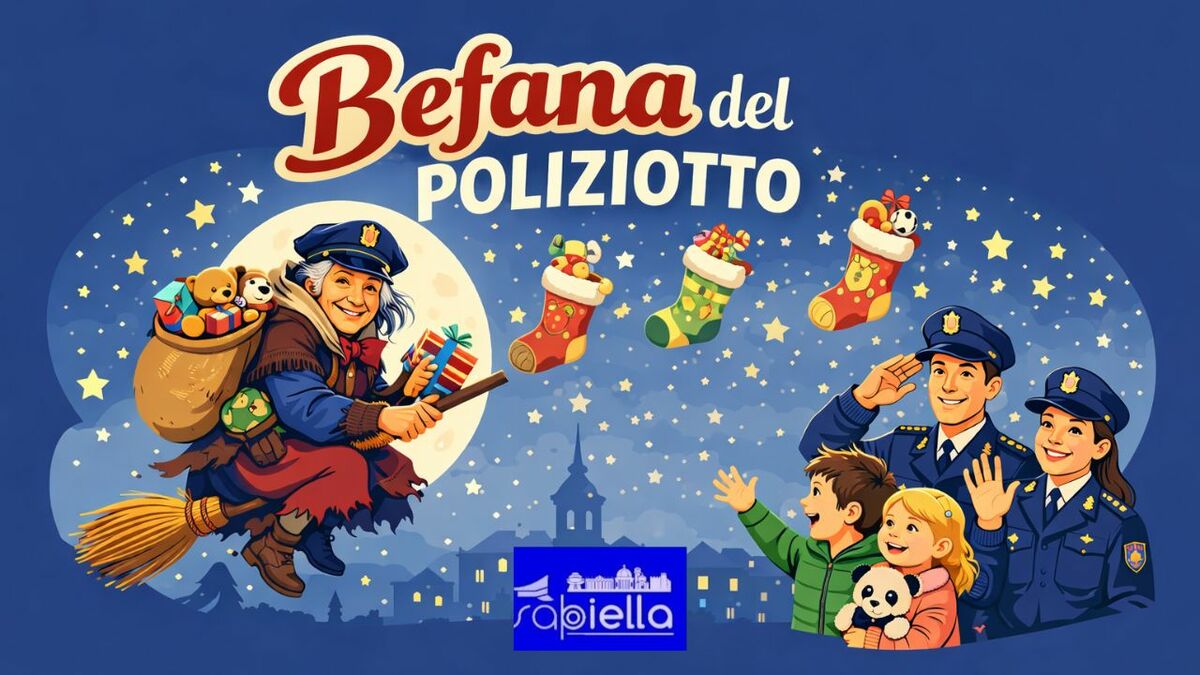 Ponderano, "La Befana del Poliziotto": Sap Biella organizza un pomeriggio dedicato ai bambini
