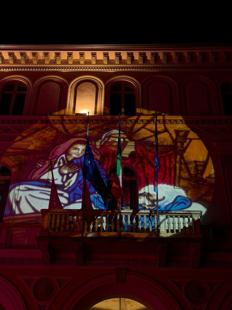 A Biella un nuovo evento natalizio: il video mapping illumina Palazzo Oropa FOTO