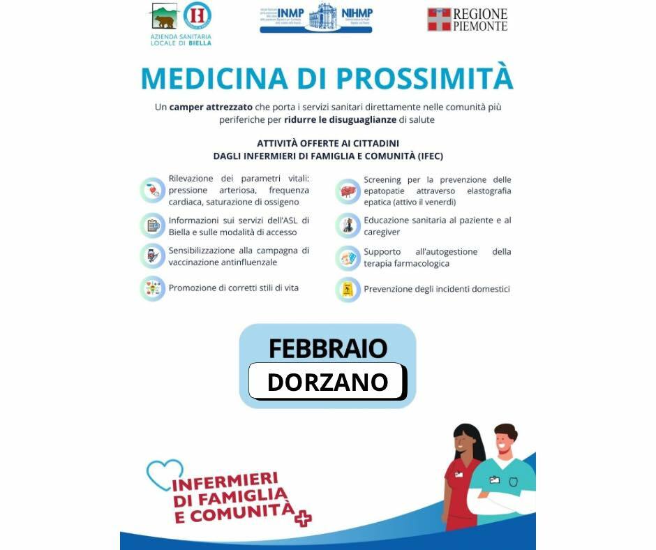 Anche a Dorzano "Medicina di prossimità": visite e prevenzione gratuite