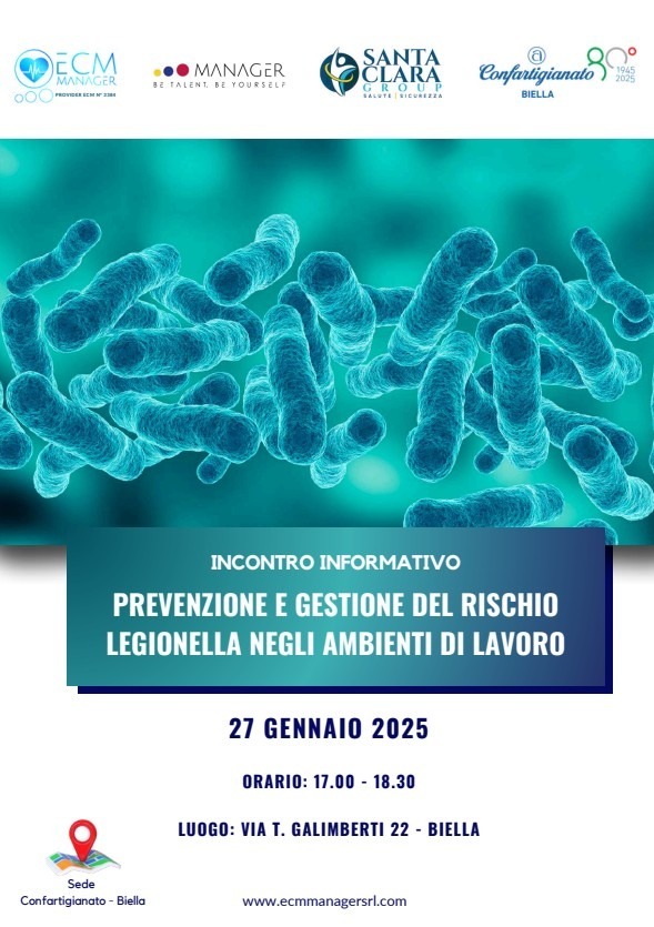 Rischio Legionella negli ambienti di lavoro, oggi un incontro a Biella