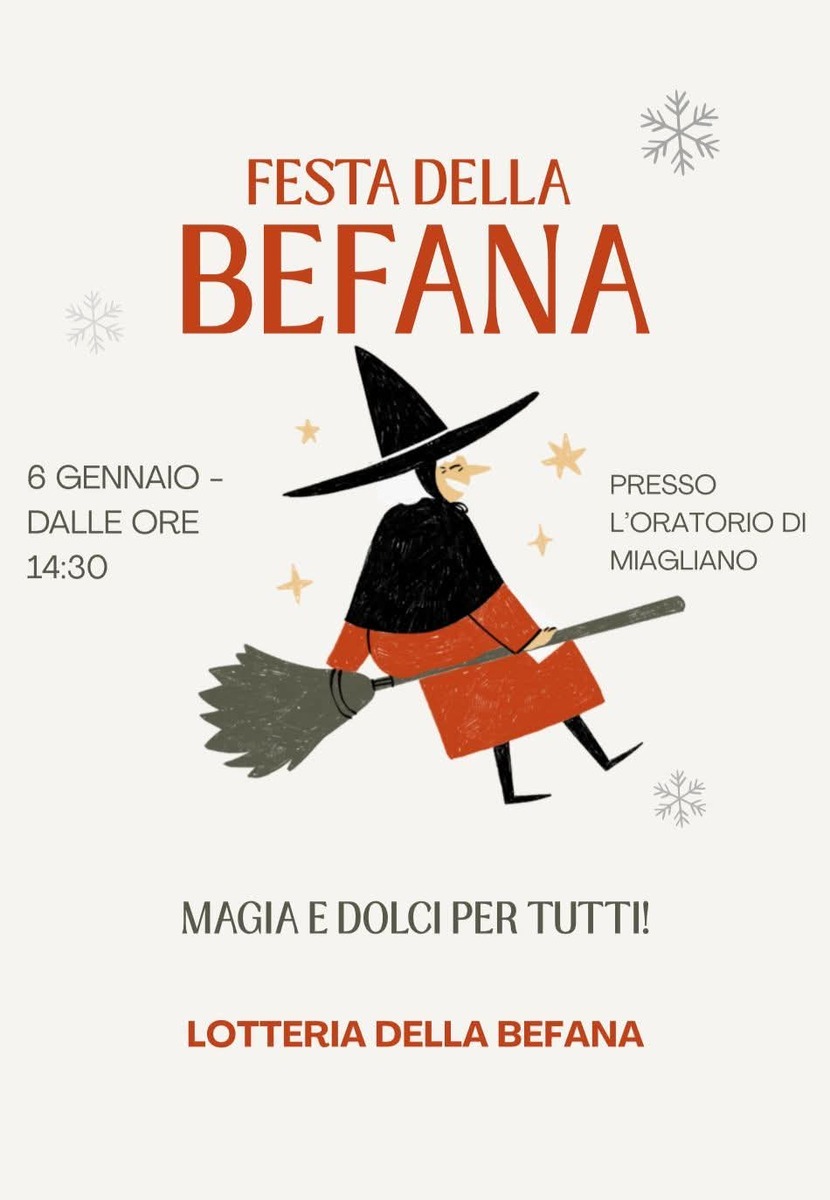 Festa della Befana a Miagliano: magia e dolci per tutti