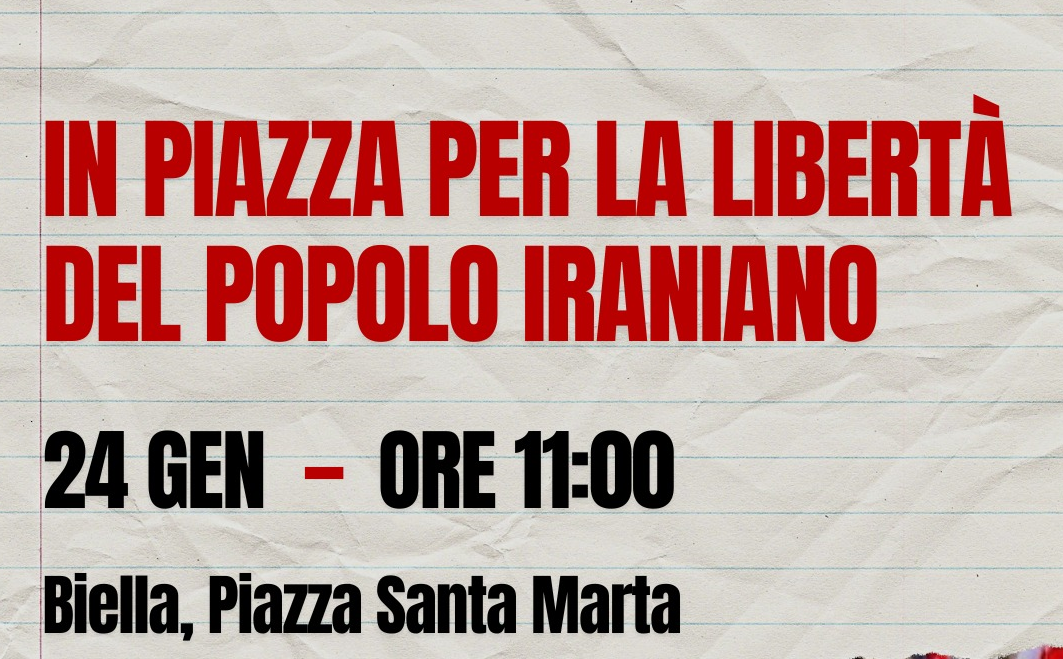 Biella scende in piazza per la libertà del popolo iraniano