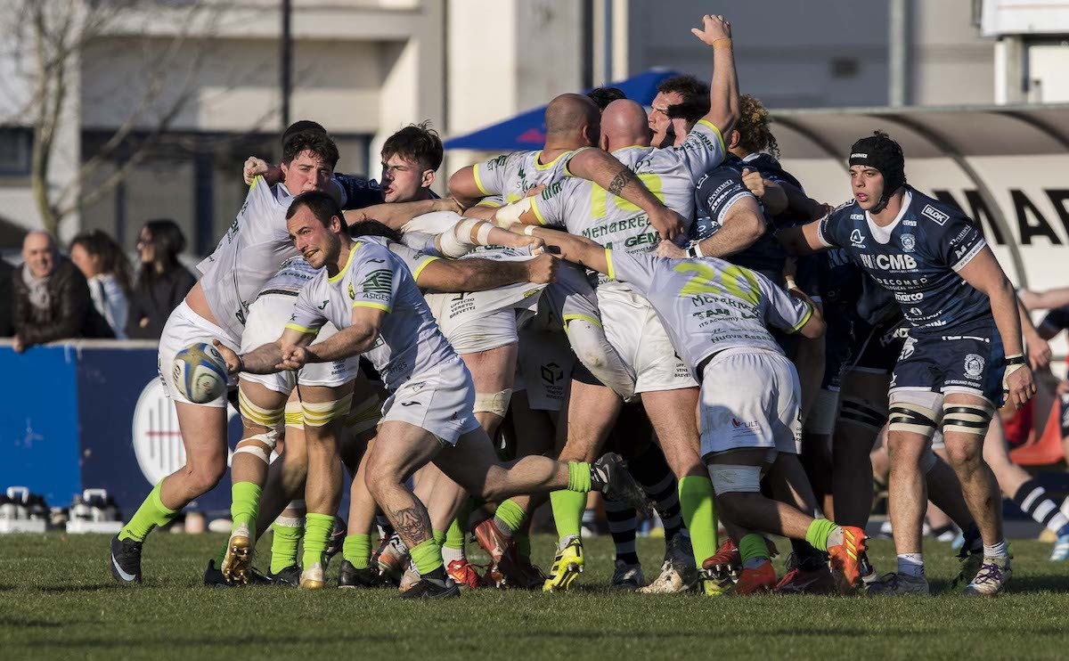 Biella Rugby travolto a Mogliano: i veneti si impongono 54-12
