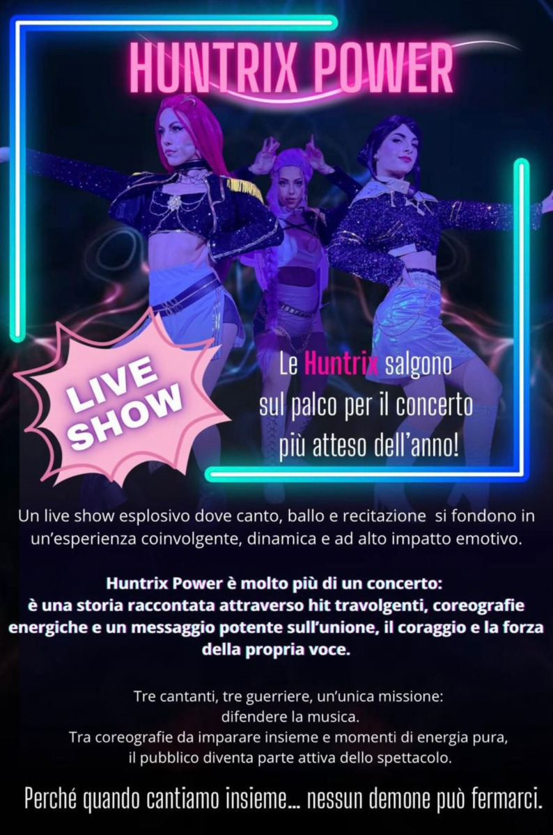 Al Lessona Summer Festival arrivano le Huntrix Power, lo spettacolo ispirato a K-Pop Demon Hunters
