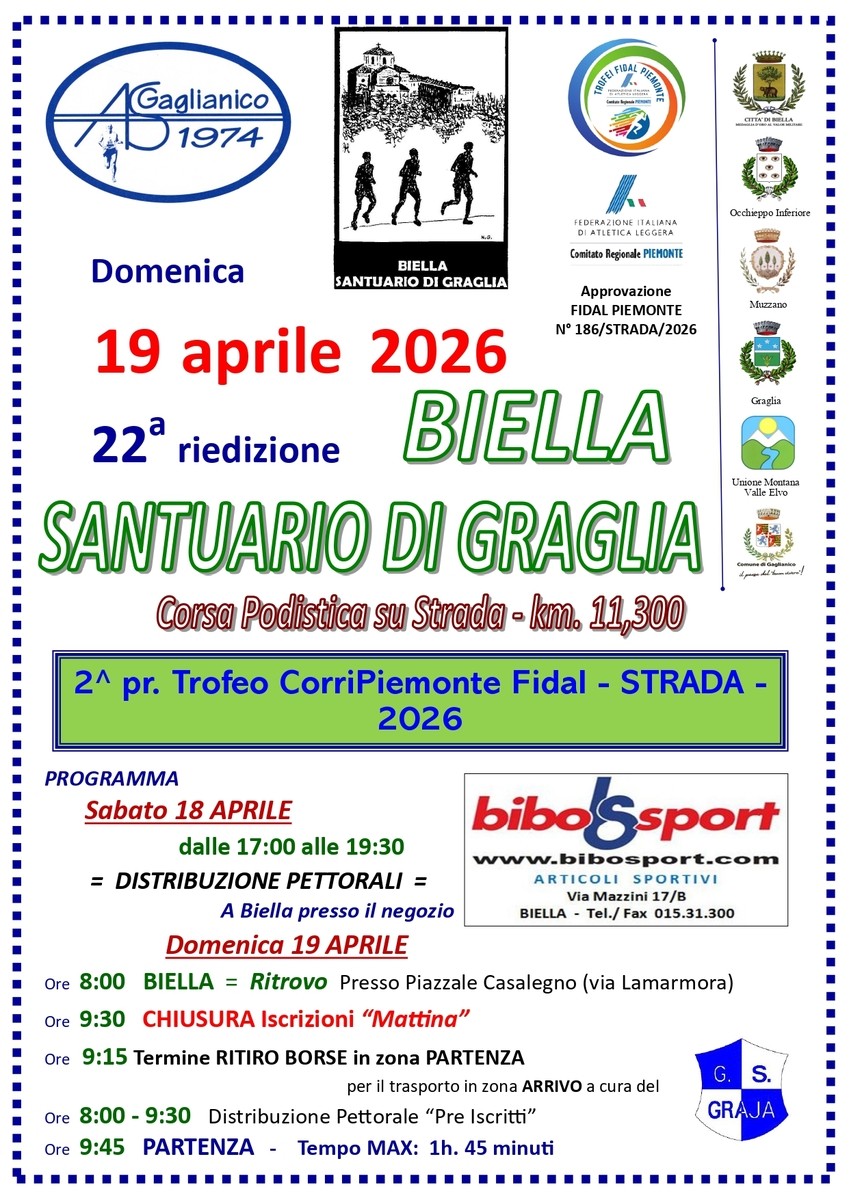 Biella-Santuario di Graglia: torna la grande corsa podistica tra sport e territorio