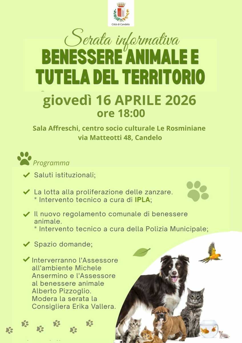 Candelo, serata informativa su benessere animale e tutela del territorio