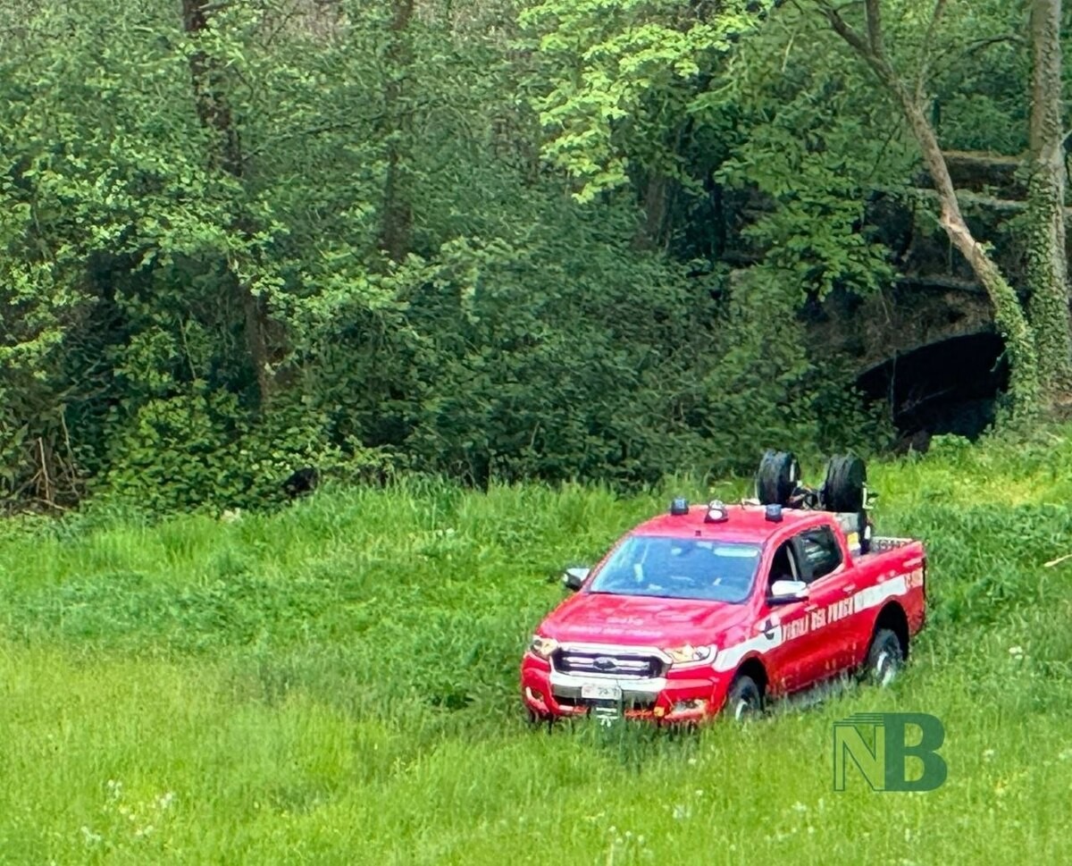 Pralungo, sterpaglie a fuoco in via Bonino