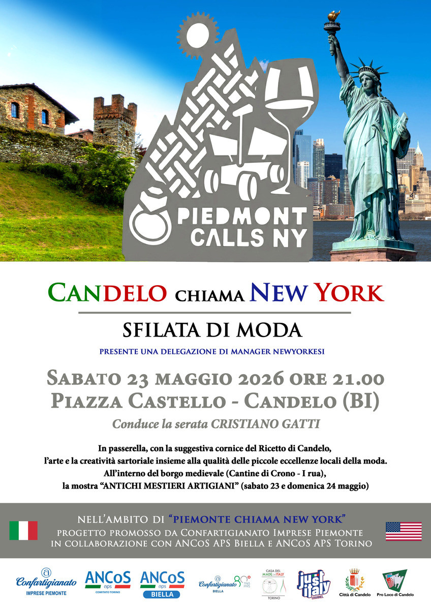 Candelo chiama New York, passerella internazionale per le rue del Ricetto