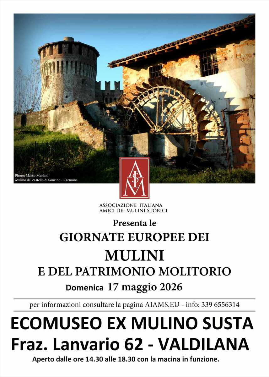 Giornate Europee dei Mulini: apertura a Valdilana e Magnano