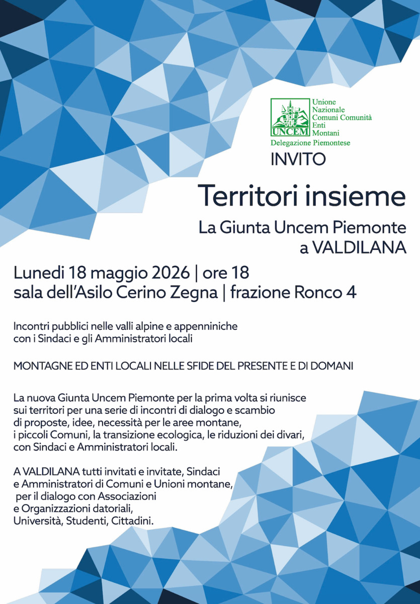 Futuro della montagna, Uncem Piemonte fa tappa a Valdilana