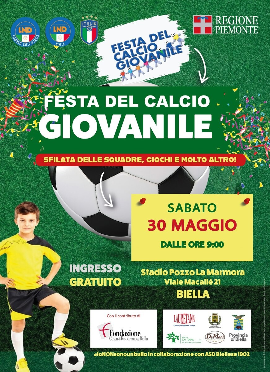 Sport, giochi e fair play: a Biella la Festa del Calcio Giovanile