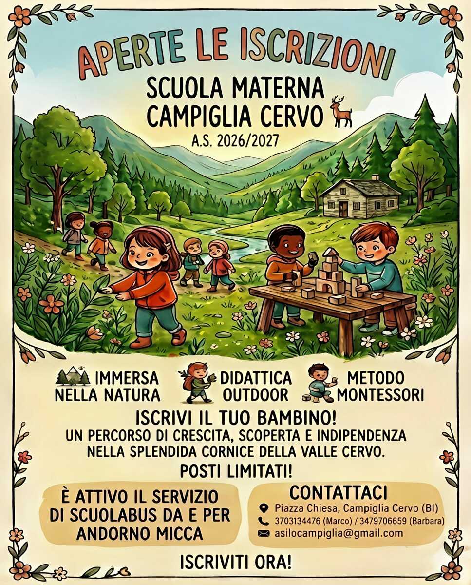 Materna di Campiglia Cervo, tutto già pronto per il nuovo anno!