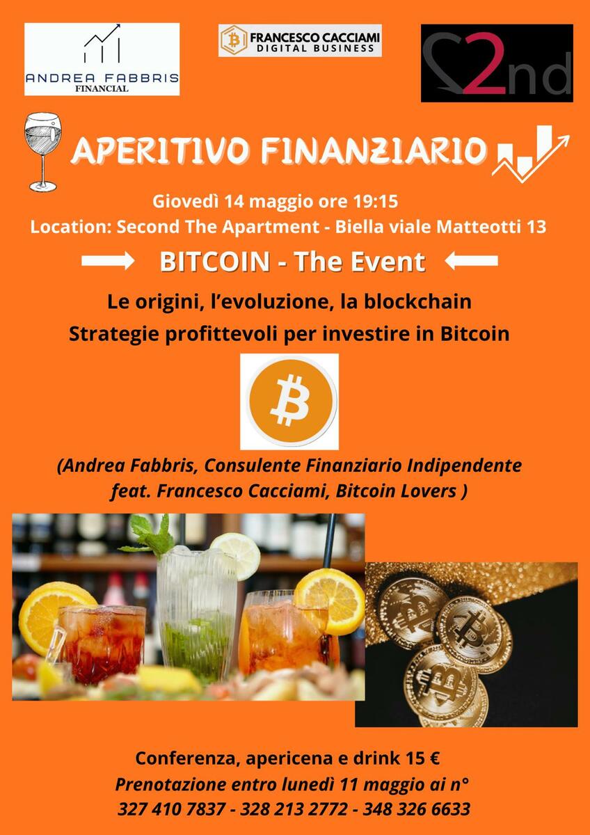 Bitcoin, a Biella un aperitivo finanziario tra blockchain, mining e investimenti