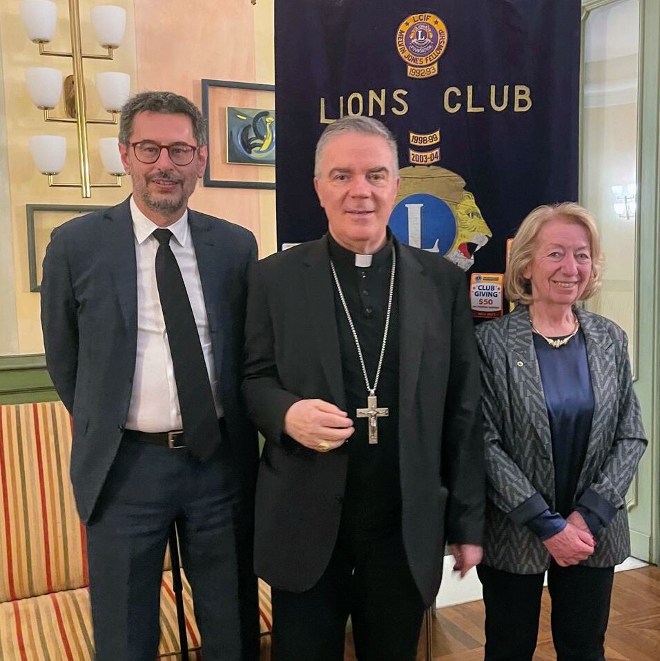Monsignor Sacchi torna a Biella, è stato ospite del Lions