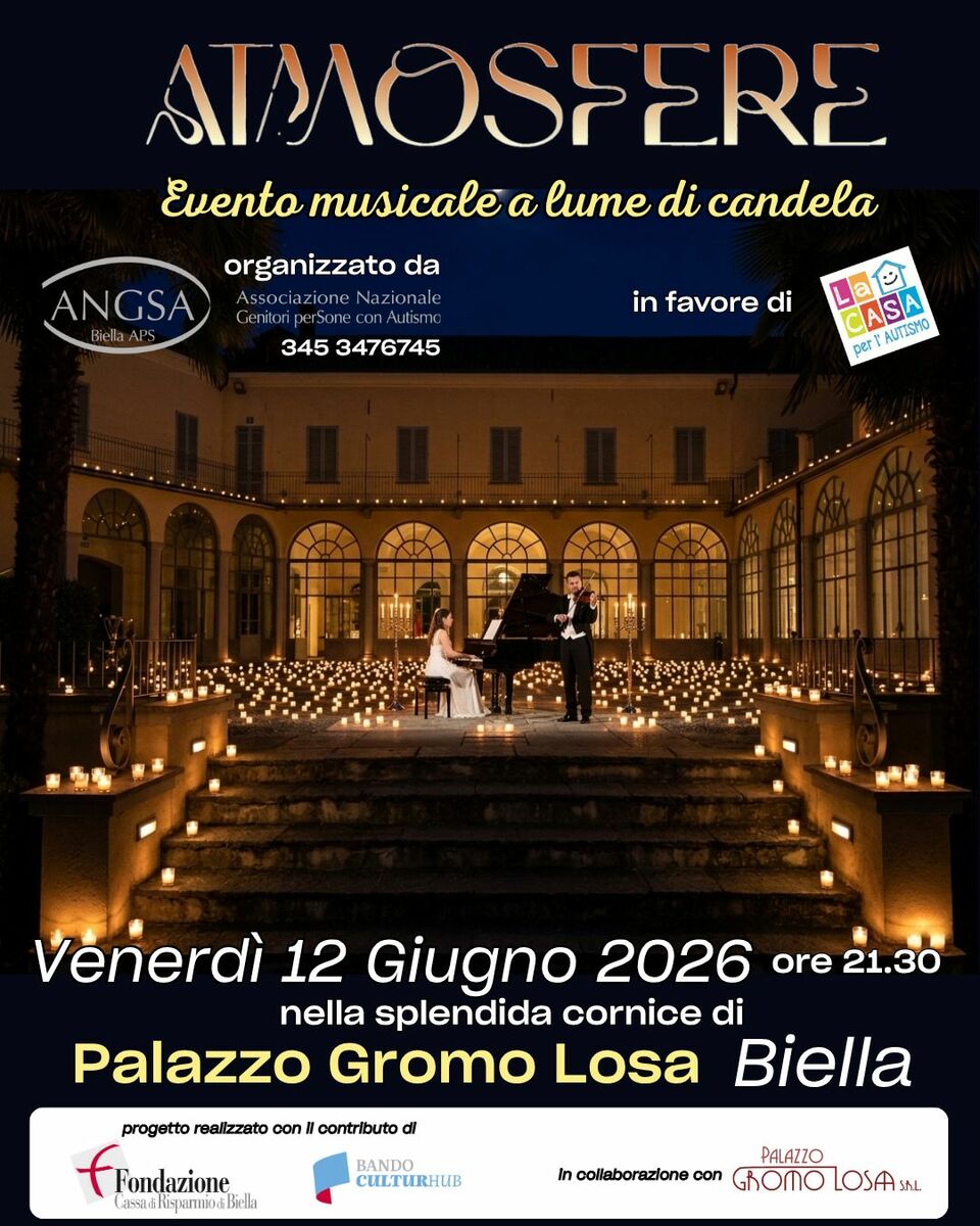 Al Piazzo un concerto a lume di candela per "La Casa per l'Autismo"