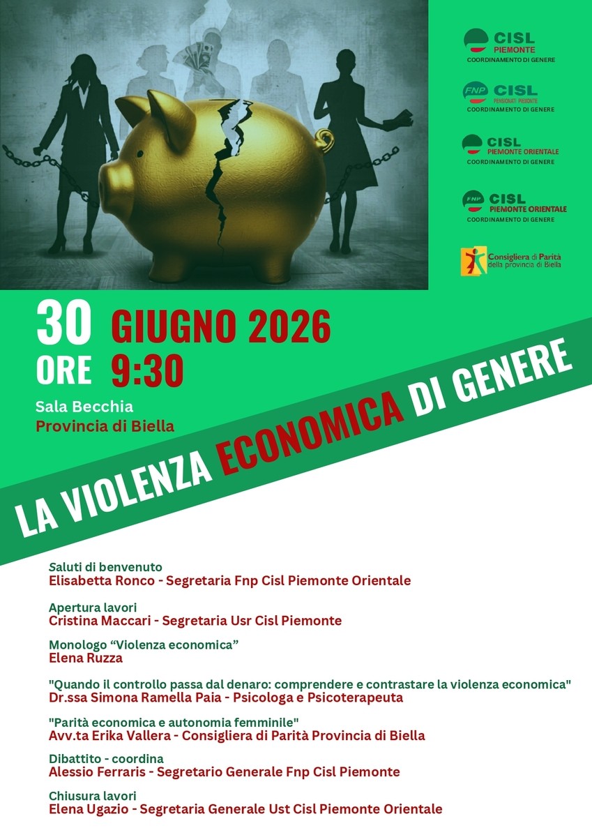 Biella, un incontro sulla violenza economica di genere