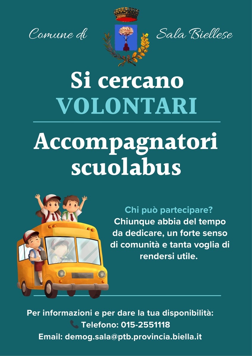 Sala cerca volontari accompagnatori scuolabus
