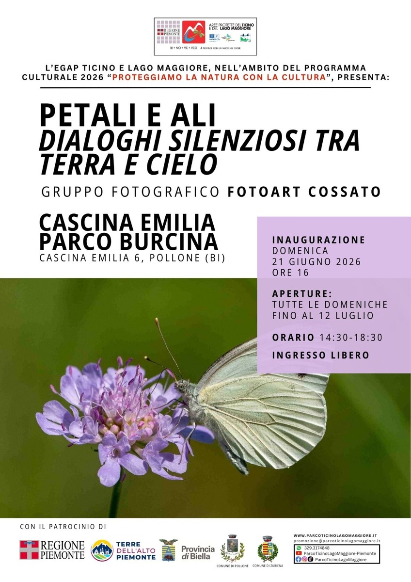 "Petali e Ali"  in mostra 40 immagini a Cascina Emila alla Burcina