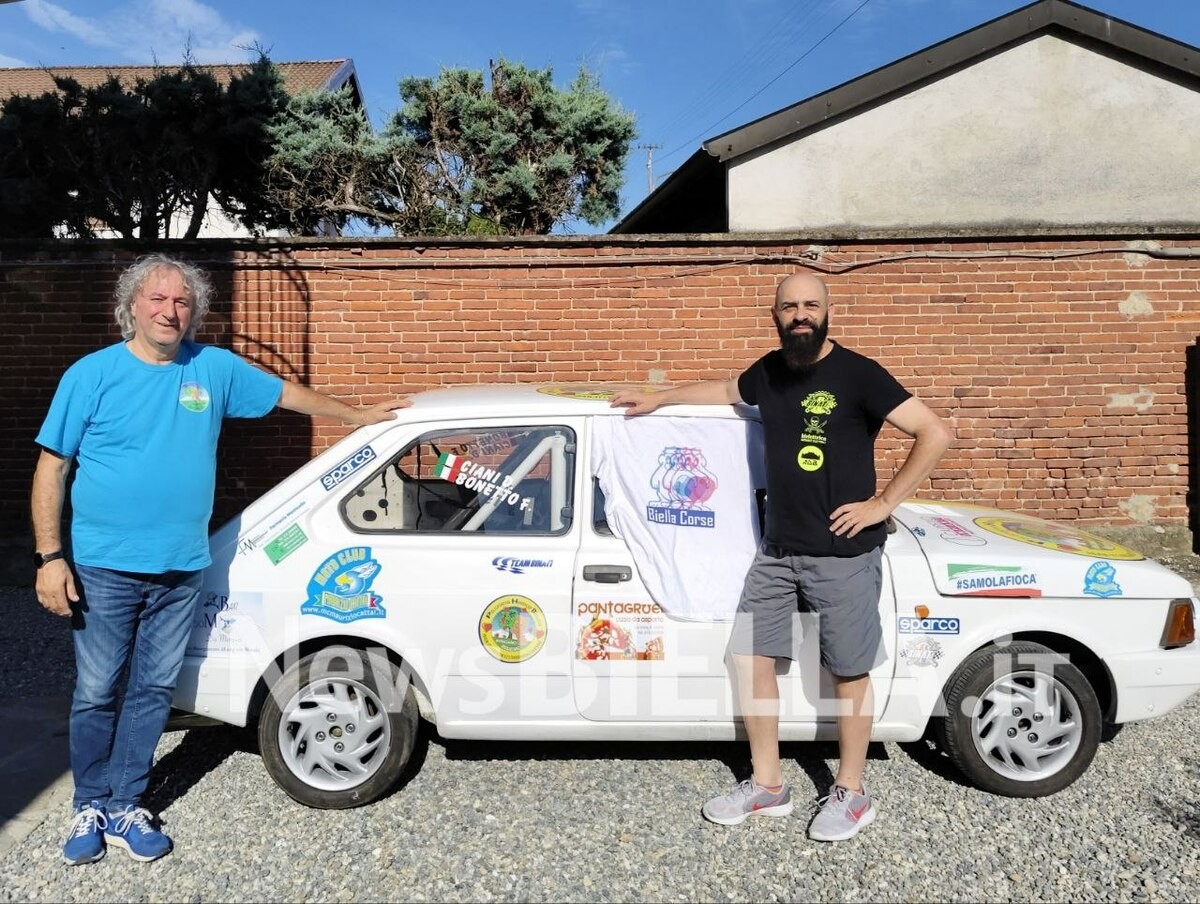 Rally Lana Storico, Bonetto-Ciani in gara per solidarietà: “Regaleremo un sorriso ai ragazzi della Polisportiva Handicap Biellese” FOTO e VIDEO