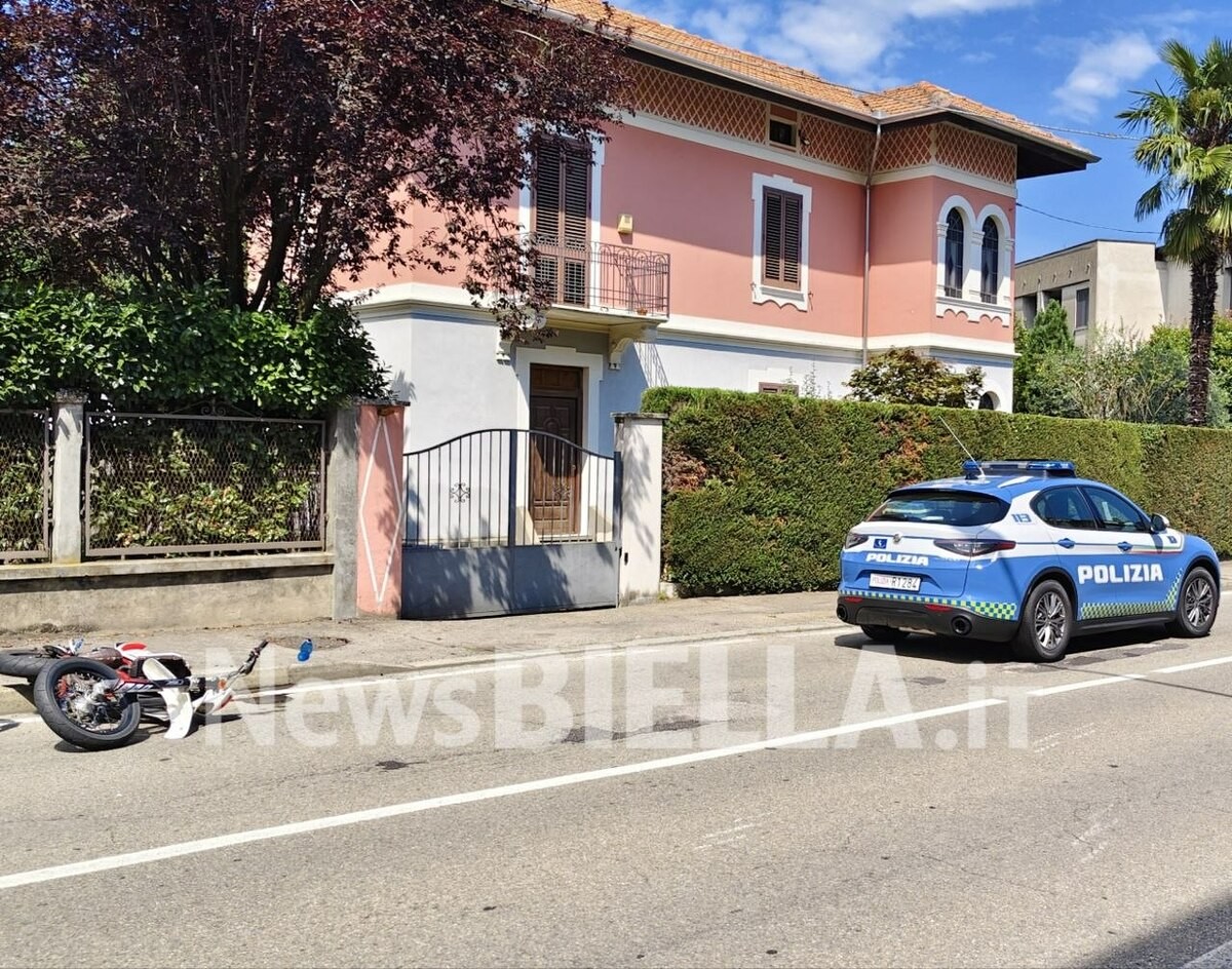 Scontro auto-moto a Candelo, un giovane in ospedale FOTO