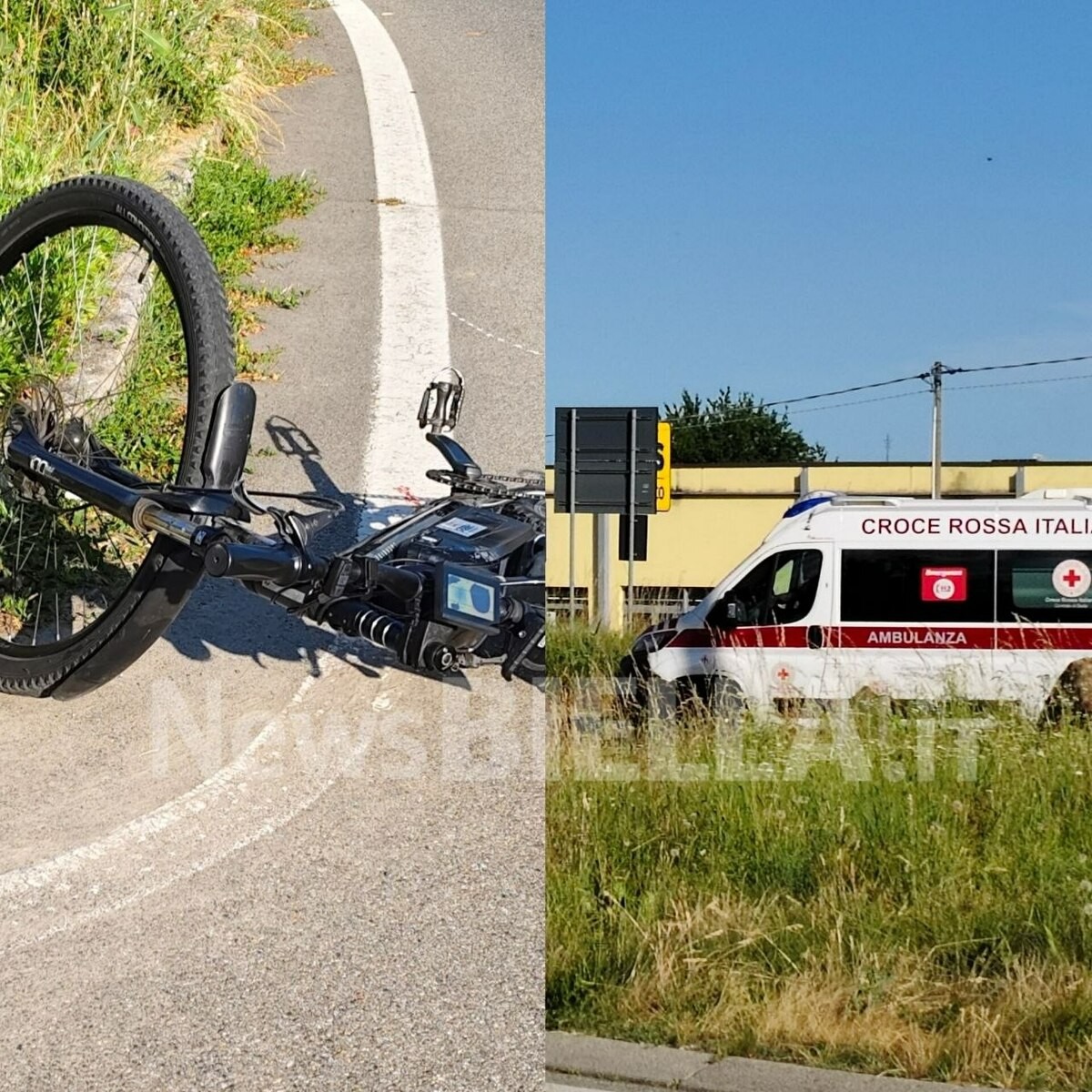 Biella, scontro fra auto e bici: intervengono i soccorsi
