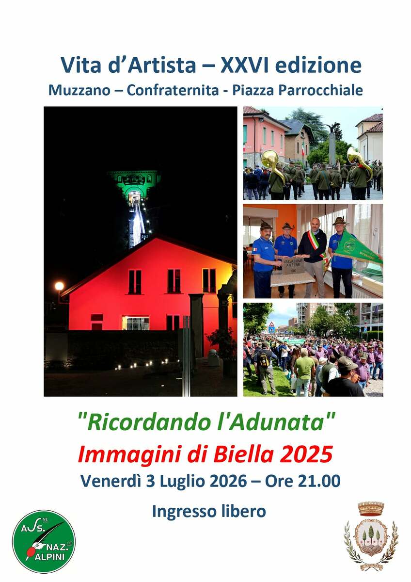 “Ricordando l’Adunata”: a Muzzano le immagini di Biella 2025