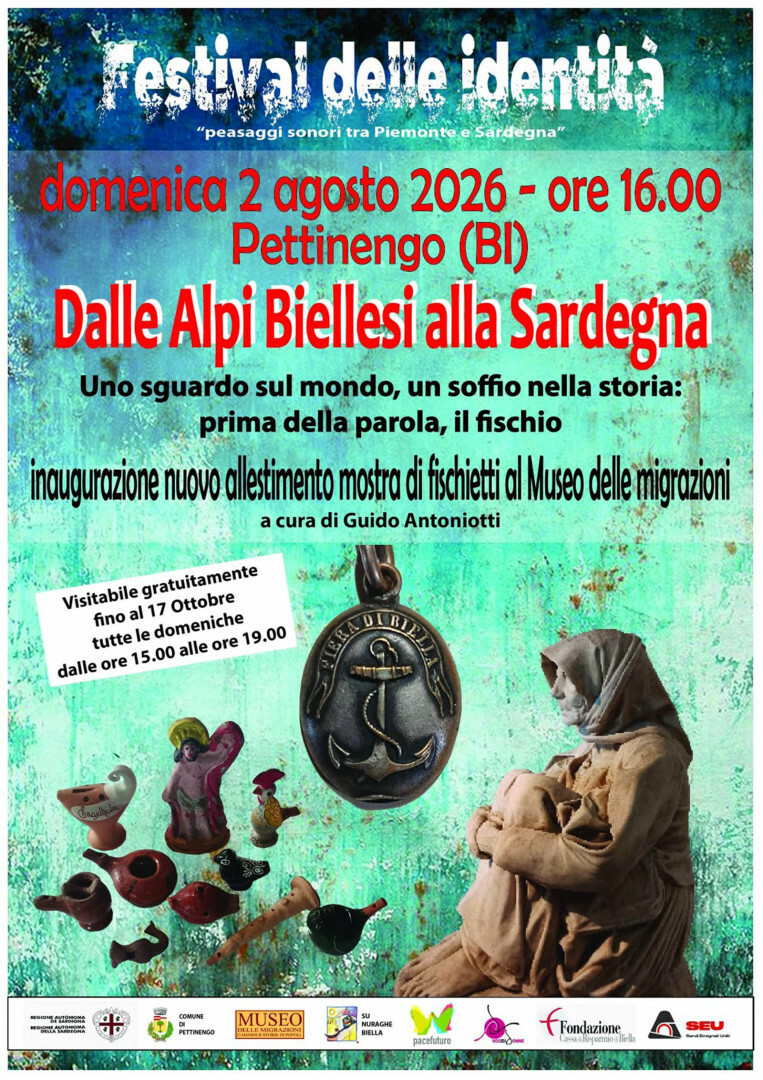 “Su Nuraghe” porta in mostra a Pettinengo il fischietto: respiro dei popoli, linguaggio senza confini