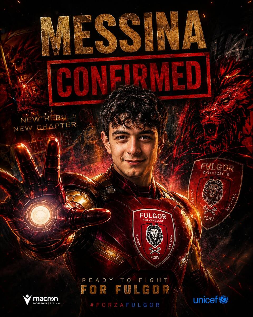 Fulgor Chiavazzese, dribbling e velocità: Francesco Messina rinnova