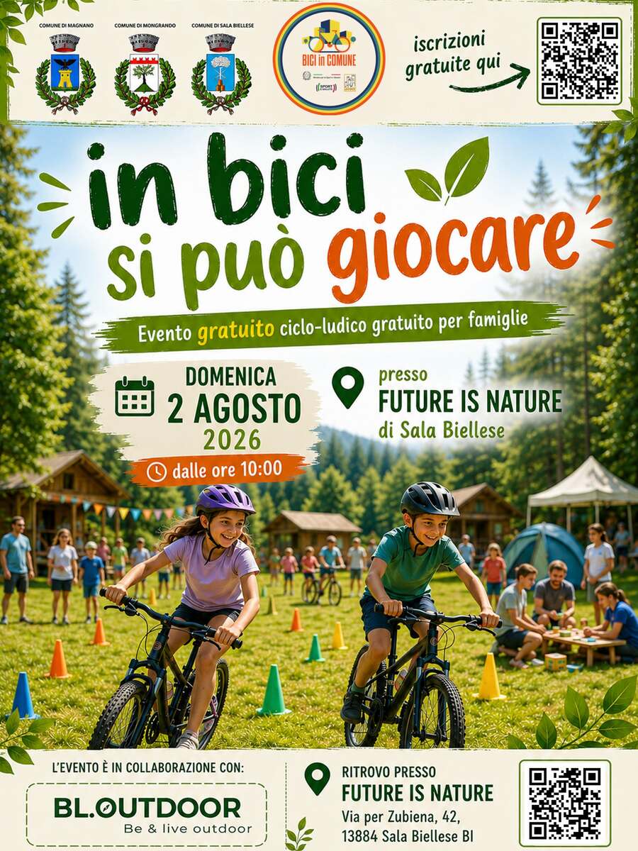 “In bici si può… giocare”: a Sala Biellese prove di abilità e percorsi a ostacoli