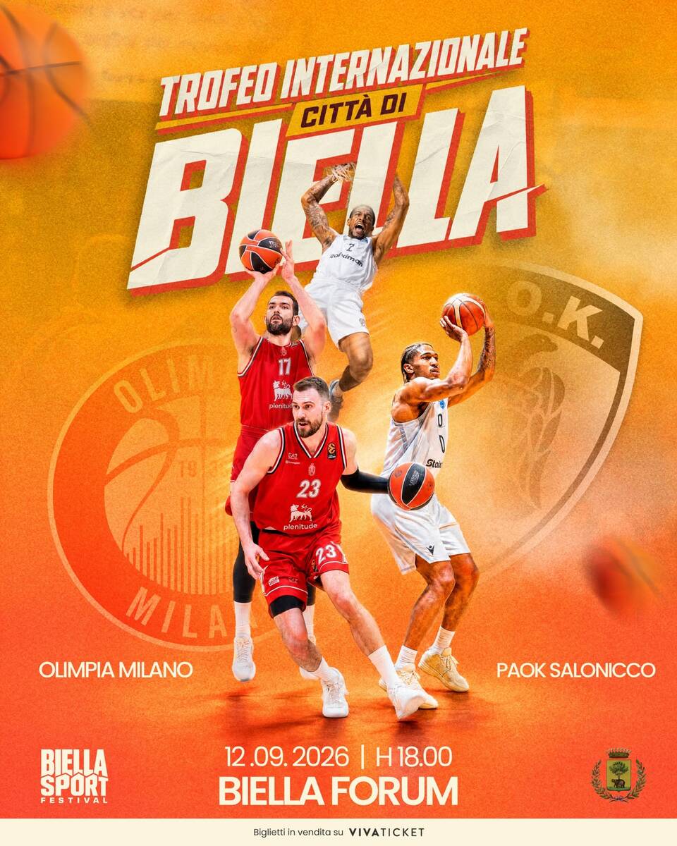 Basket internazionale al Biella Forum: sfida tra Olimpia Milano e PAOK Salonicco