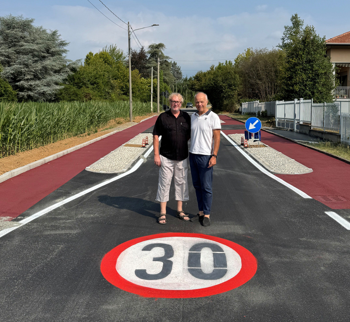 Gaglianico, ultimato l’intervento di moderazione del traffico lungo via Marconi