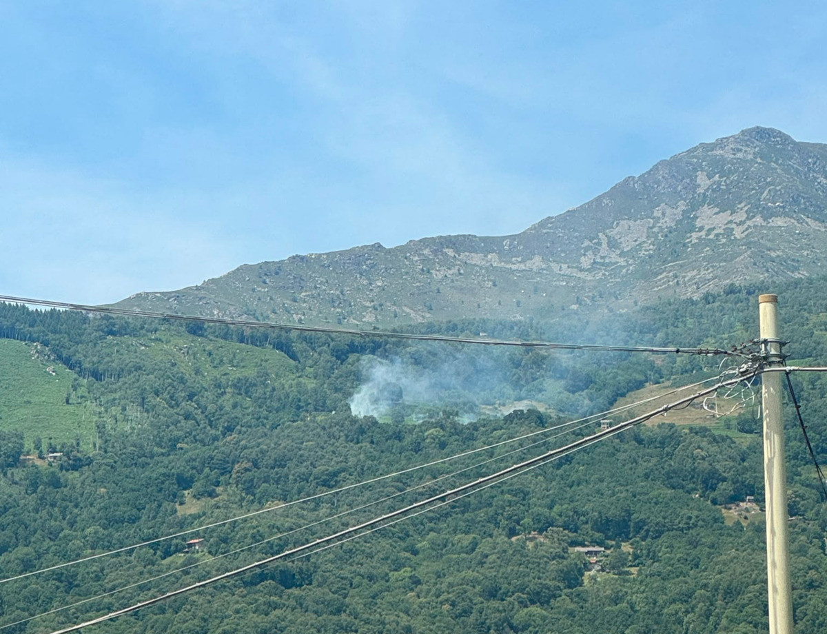 A fuoco un bosco in alta Valle Elvo, intervento di AIB e Vigili del Fuoco