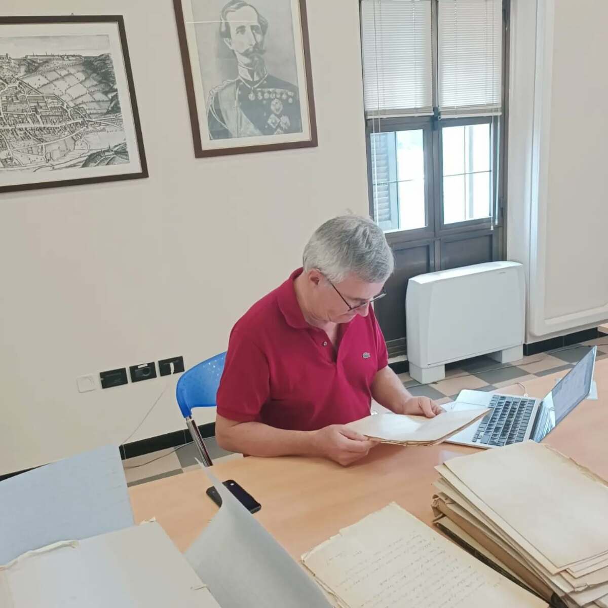 Alessandro Barbero all'Archivio di Stato di Biella: "Un ospite d'onore!"
