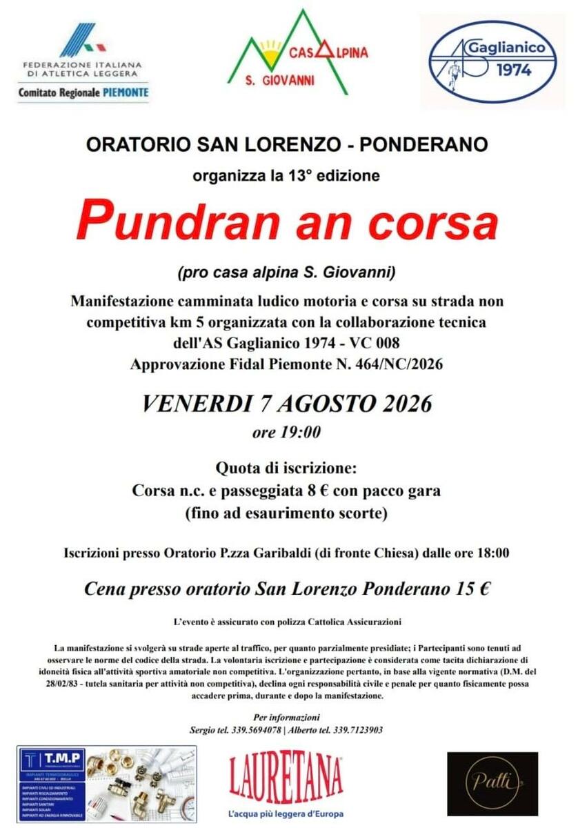 Conto alla rovescia per Pundran an Corsa 2026
