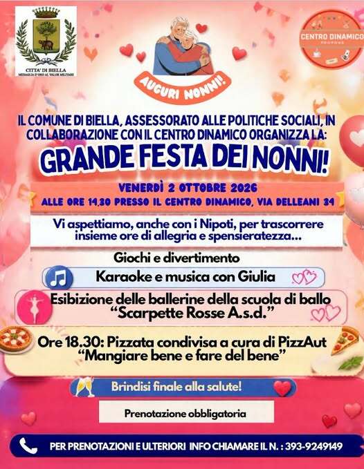 Biella, musica e balli per la Festa dei Nonni