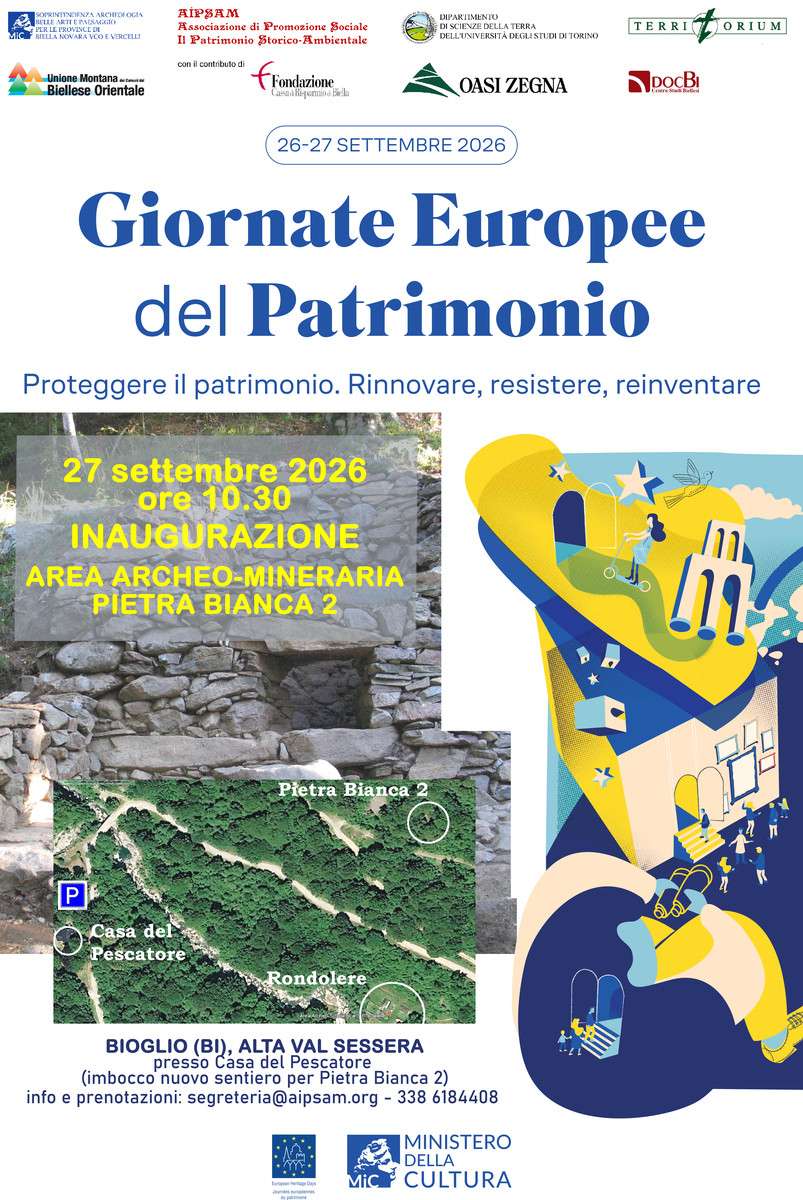 Giornate Europee del Patrimonio, a Bioglio si inaugura l’area archeo-mineraria Pietra Bianca 2
