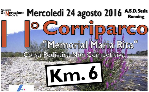 Corriparco: aperte le iscrizioni Corriparco: aperte le iscrizioni