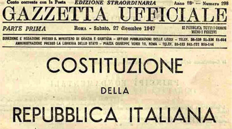 Il 1° gennaio di 70 anni fa entrava in vigore la Costituzione