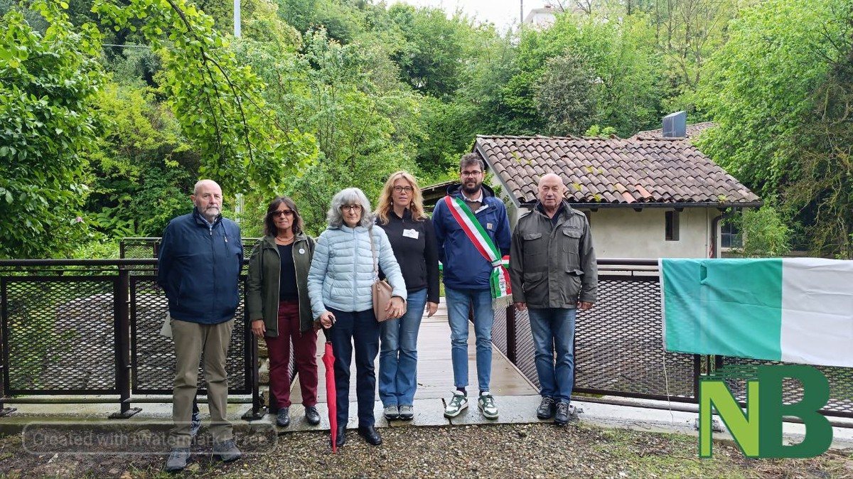 Taglio del nastro anche a Mongrando, ecco la nuova passerella della Fucina Morino FOTO