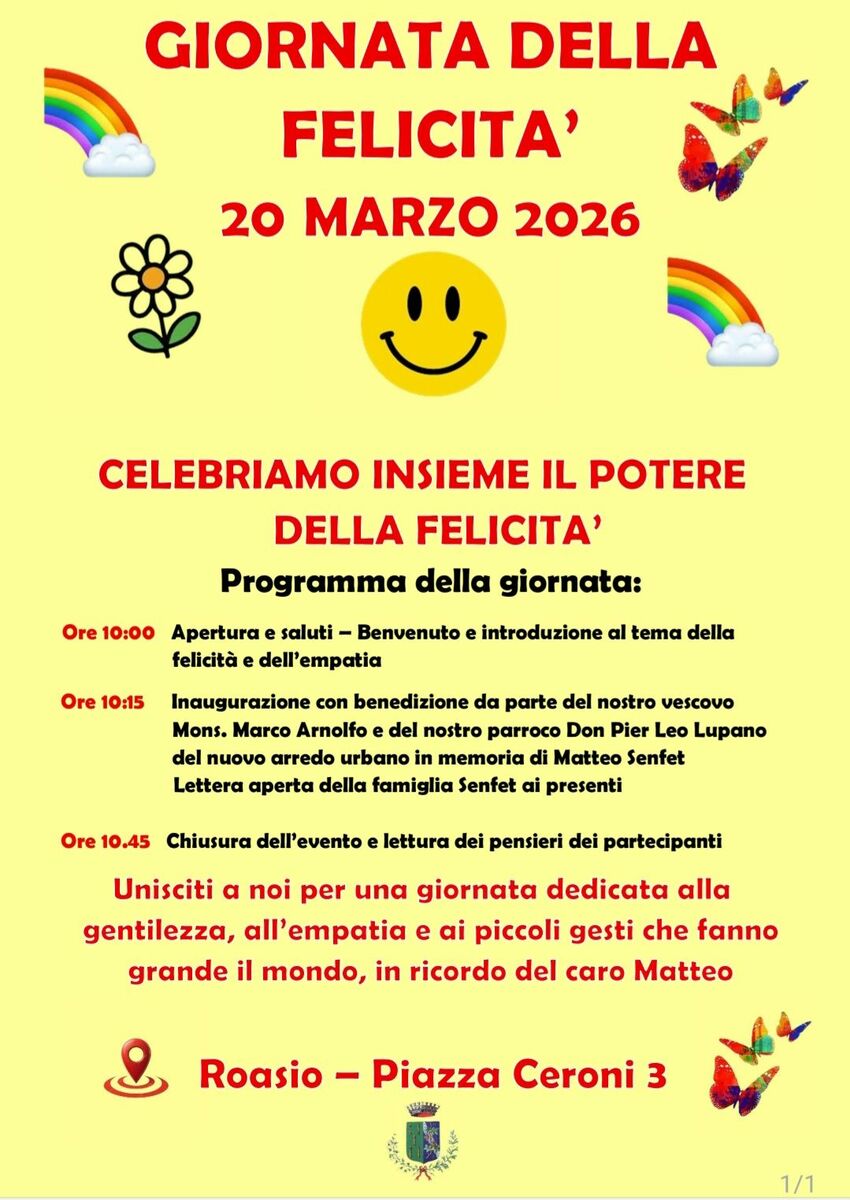 Una panchina e una fioriera in ricordo di Matteo Senfet nella Giornata della Felicità