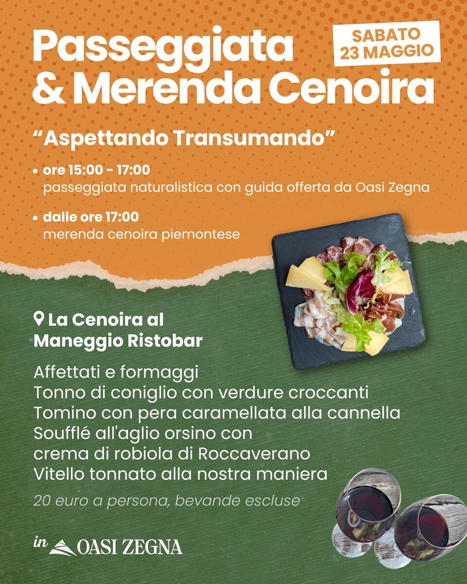 All’Oasi Zegna un pomeriggio tra sentieri, racconti e sapori autentici, ci sarà anche la Merenda Cenoira