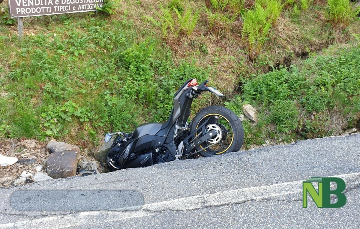 Bielmonte, centauro finisce in un fossato