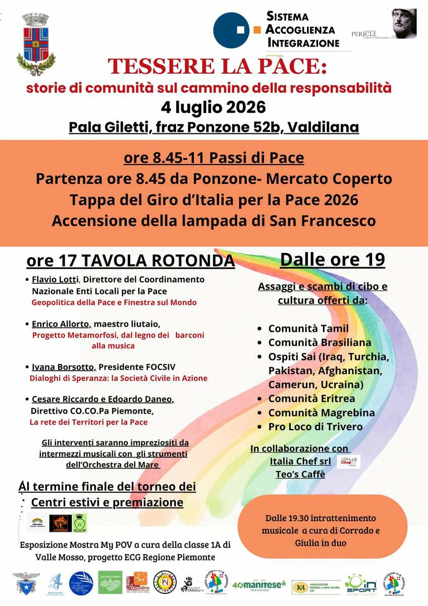 Essere la Pace, incontro a Valdilana: focus su ruolo della società civile e l’importanza delle comunità
