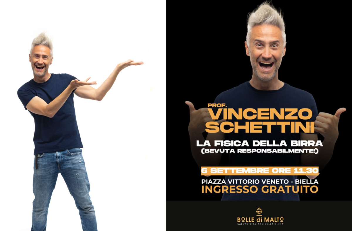 Vincenzo Schettini arriva a Bolle di Malto: domani a Biella “La fisica della birra”