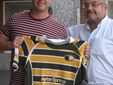 Graham Hogg e il presidente del Biella rugby Vittorio Musso